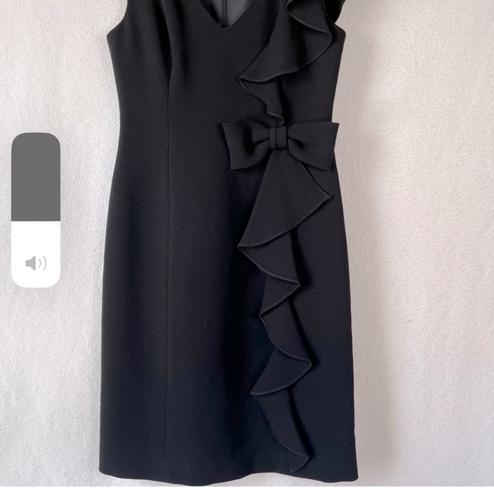 Rikki Freeman for Terri John Black Formal Asymmetrical Dress with Bow Size 10 - Picture 12 of 16
